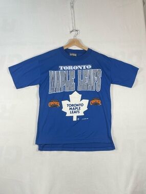 Vintage 1993 Softwear Toronto Maple Leafs NHL Hockey T shirt Single Stitch Sz M